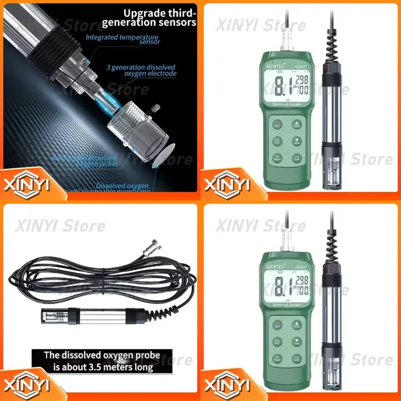Dissolved Oxygen Meter Device for AE6607 Range 0.0 to 30 Mg/L