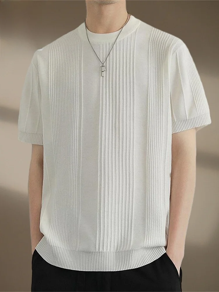 Men's Summer Lightweight Breathable Casual round Ne ort Sve T-irt Anti-Wrinkle Treaent Loose Fit Comfortable