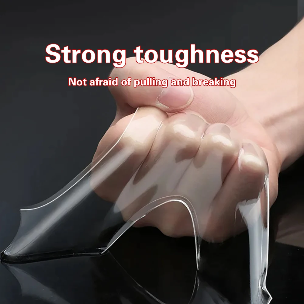 Nano ruban adhésif Double face Transparent réutilisable, résistant à la chaleur, autocollants muraux imperméables, rubans de décoration pour articles de toilette de salle de bains