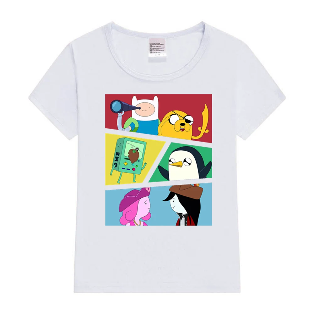 Adventure Time Pirates Kids T-Shirt Print Children T-Shirt Kawaii Boy Girl Tee Shirts Fashion Harajuku Cute Cartoons Funny Tops