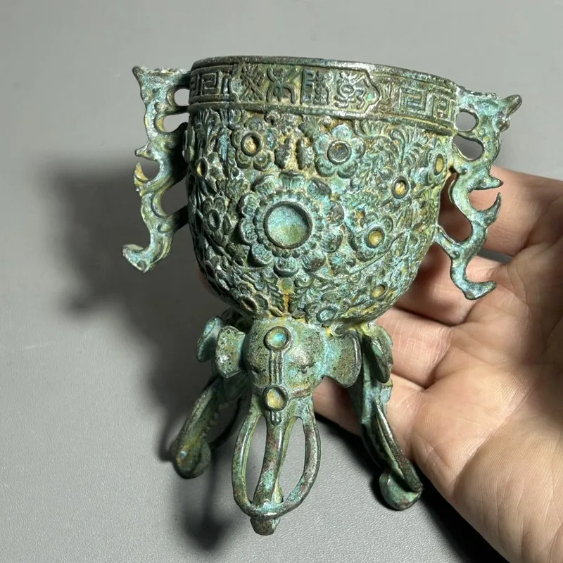 Jiangshan Jin'ou Yonggu Craft, Vintage Qianlong Wine Cup, Home Decoration Ornament for Collection