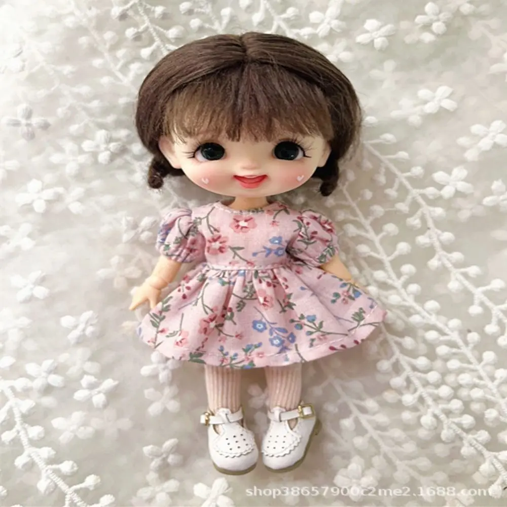 

Clothes Diy Children Toys Fashion Dress 1/12 Bjd Doll Doll Accessories Doll Clothes 1/12 BJD Doll Dress Floral Dress for Doll