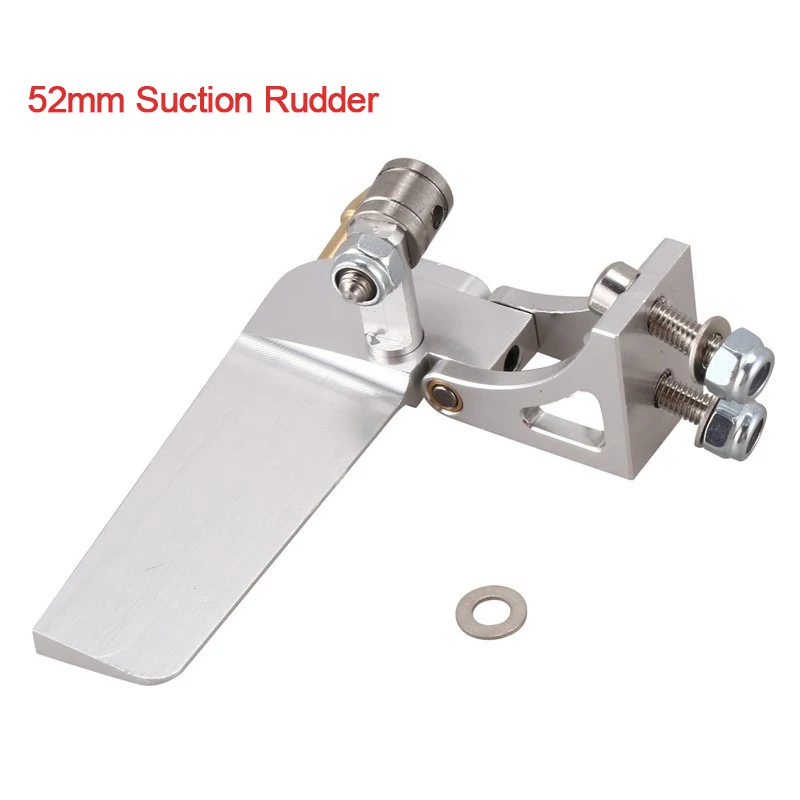 1Pcs Aluminum alloy 52mm Suction Rudder Metal Steering-wheel Rudder for 30-50cm RC Brushless Electric Boat DIY Part