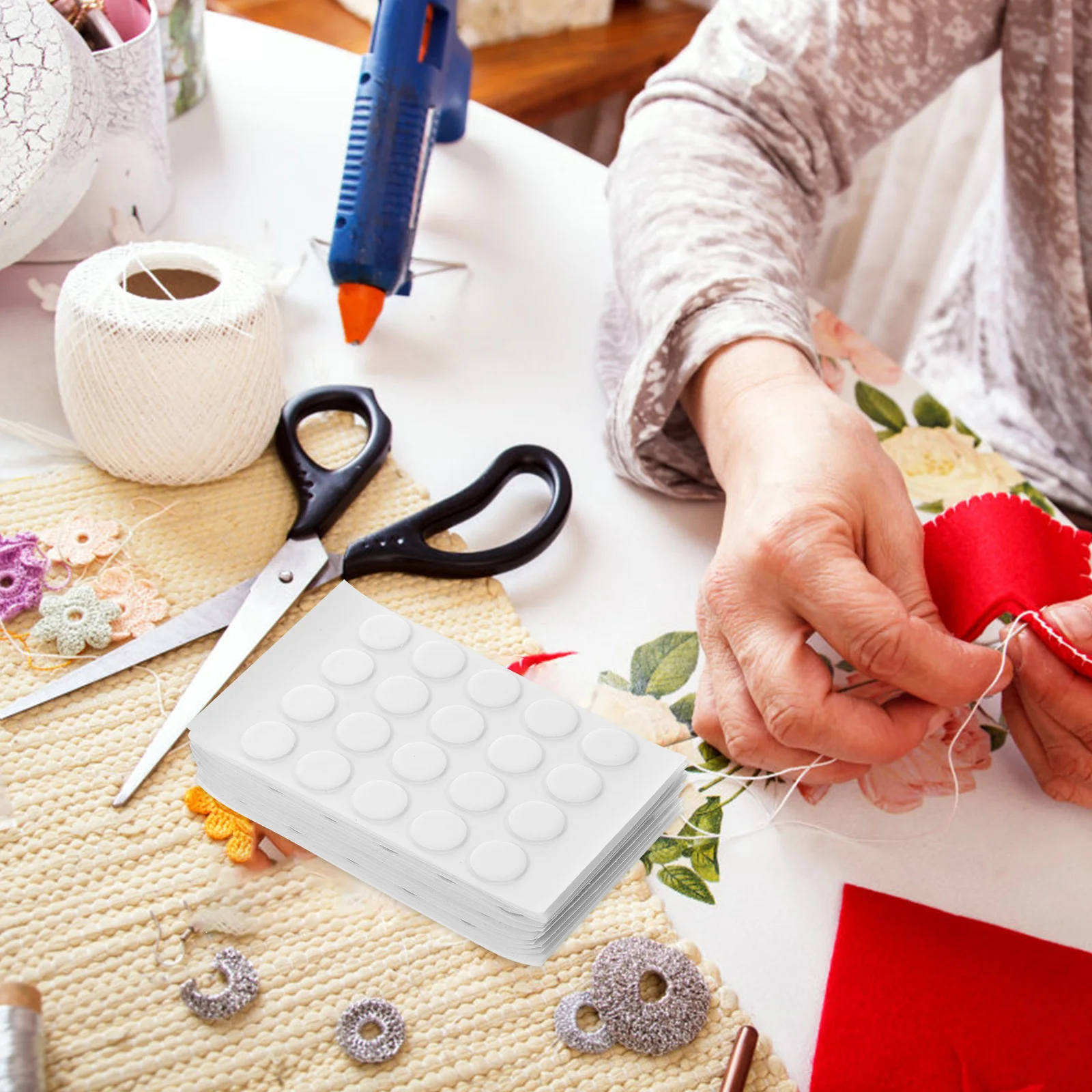 300 قطعة شريط مزدوج الجوانب واضح نقطة ملصق لاصق النقاط للحرف اليدوية الزينة الصغيرة سجل القصاصات حمالة تعليق جدارية لاصق قابل للإزالة #3