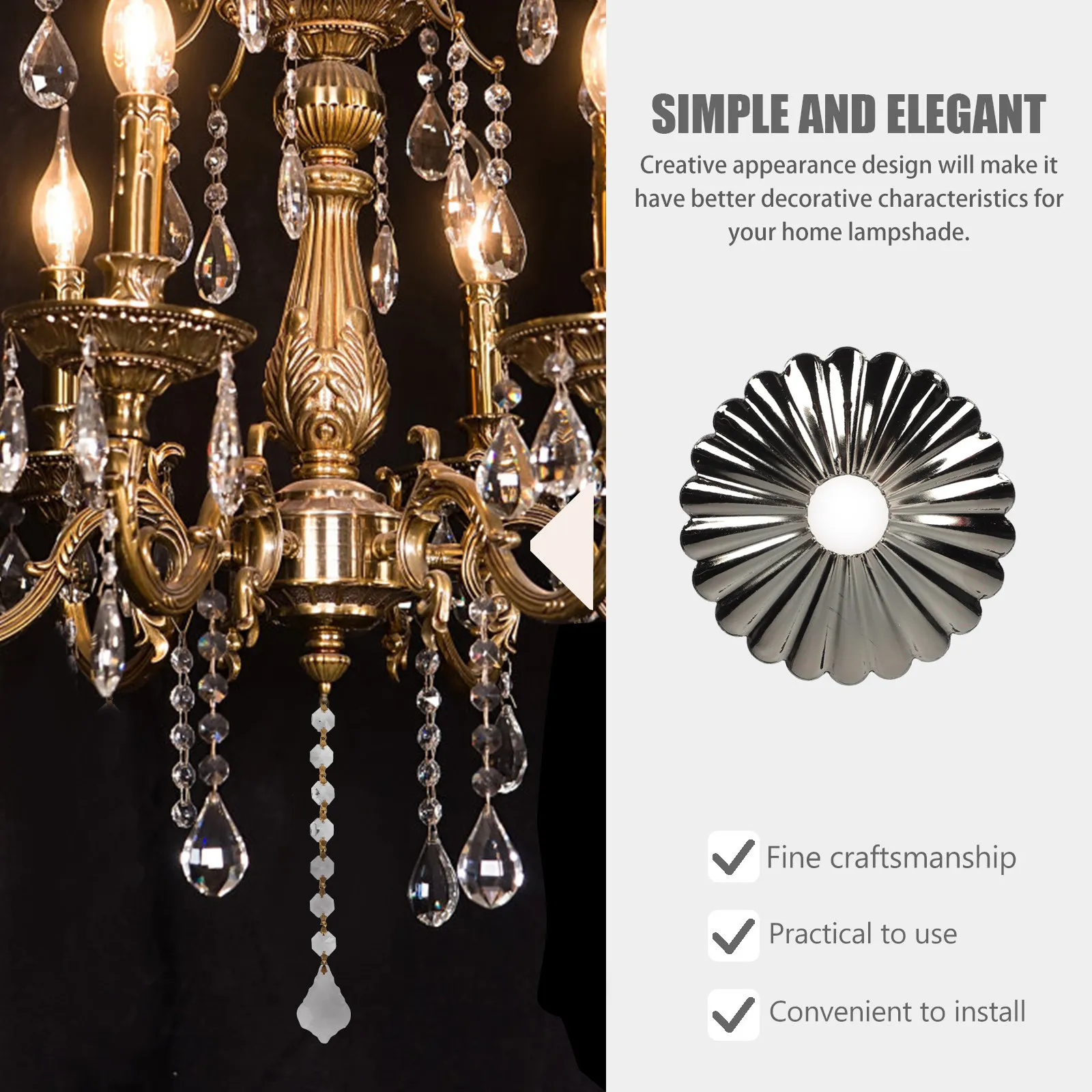 10Pcs Flower Shaped Iron Lamp Cover Case for Table Desk Wall Lighting Fixtures Retro Decorative Light Decoration Home Lamp