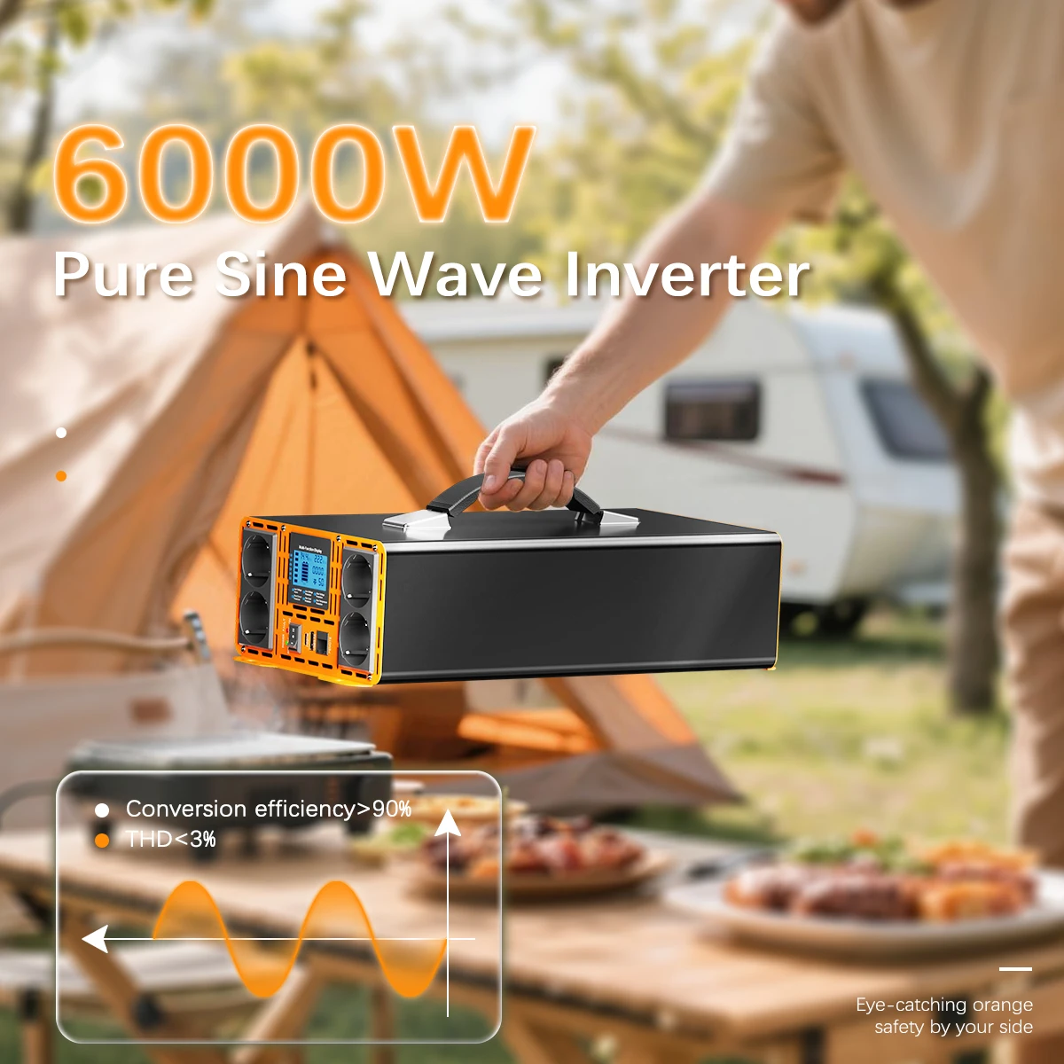 10000 واط 12000 واط العاكس 12 فولت 24 فولت 48 فولت إلى 220 فولت 230 فولت 60 هرتز نقية شرط لموجة الطاقة الشمسية العاكس محول الجهد محول تردد