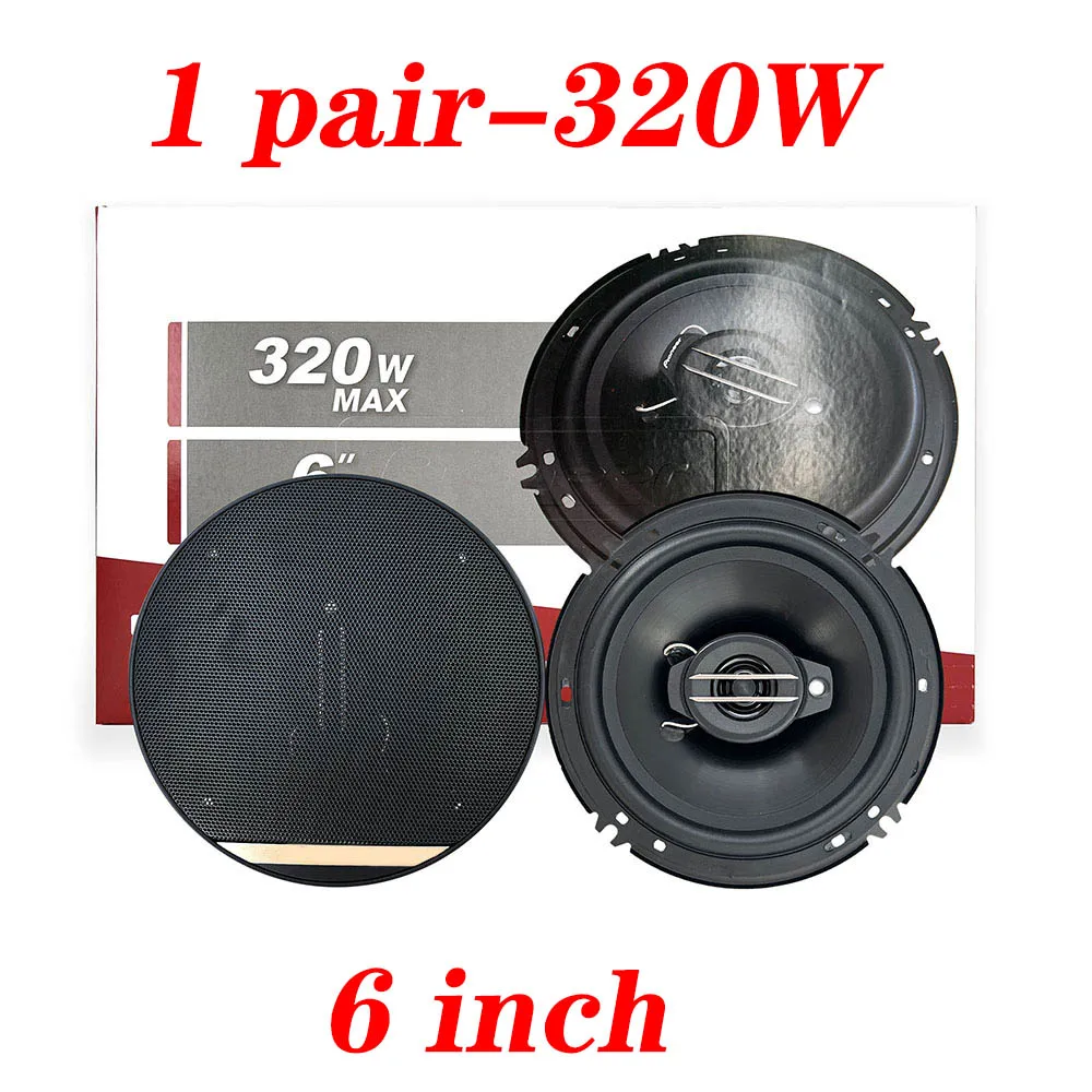 6 Inch 2*320W Car Speakers HiFi Coaxial CAR Subwoofer Universal Automotive Audio Music Full Range Frequency Car Stereo Speake
