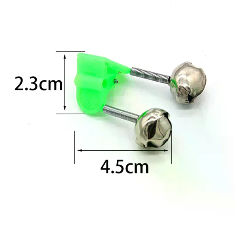 10Pcs Fishing Bite Alarms Fishing Rod Stalk Bells Clamp Tip Fishing Rod Bell Rod