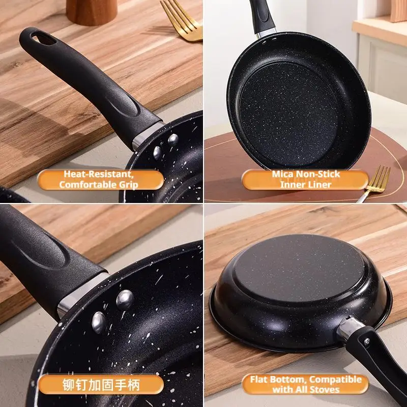Mini Cooking Omelette Pan Pan Frying Egg Skillet Steak Fry Pot Nonstick Non Iron Stick Fry Omelet Cast Pancake Pot 12/20/22/24cm