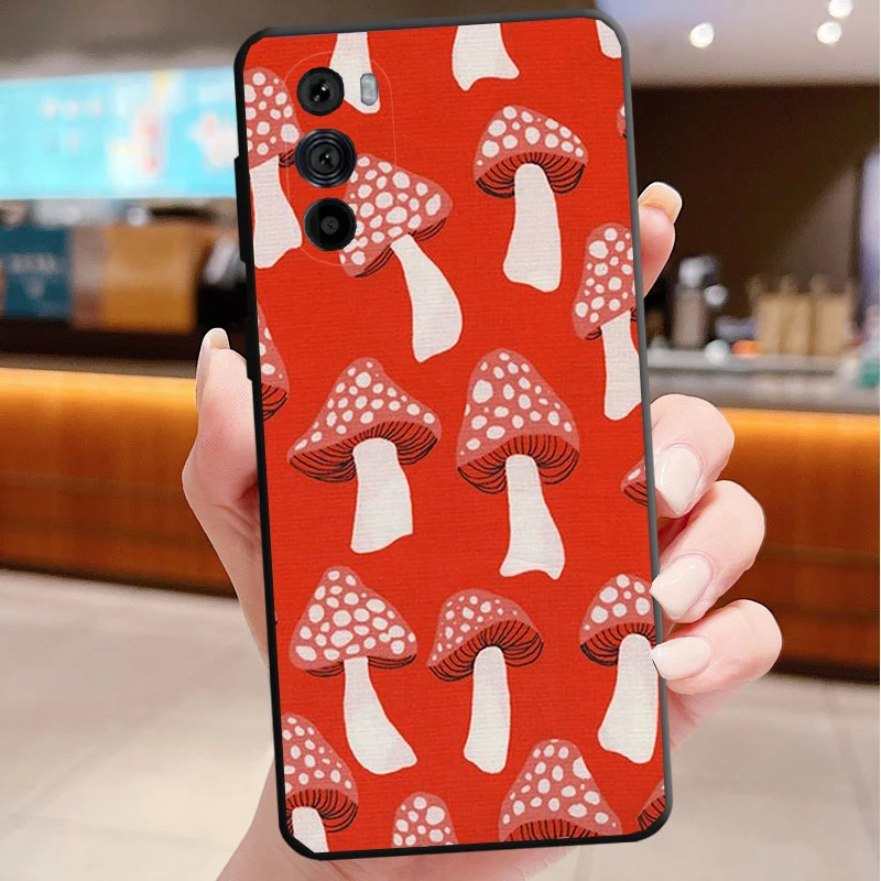 

Phone Case For Motorola Edge 50 40 Pro 60 50 40 30 Ultra Neo Fusion Moto G85 G72 G53 G54 G84 G13 G32 Mushroom