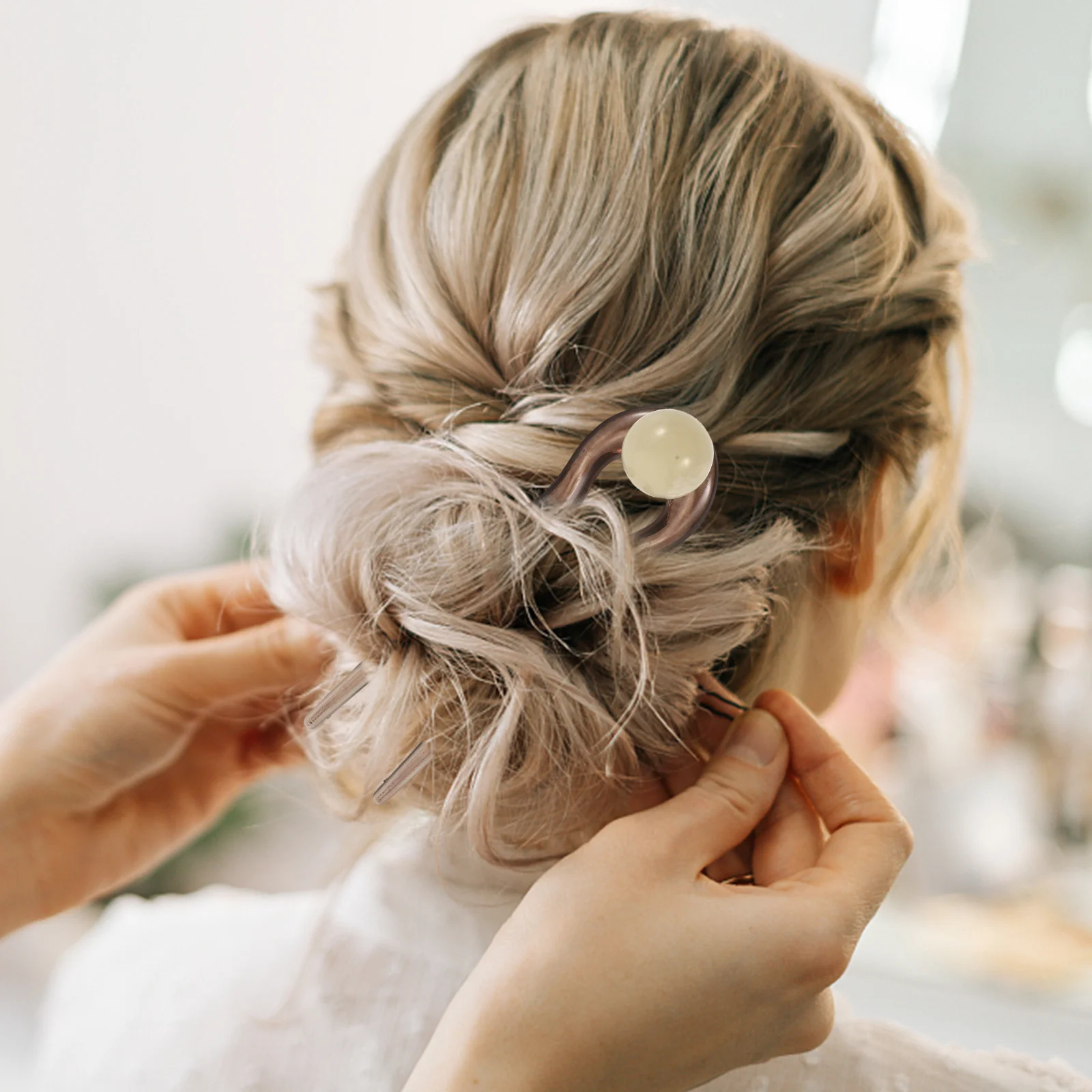 

Vintage U Shaped Hairpin Pearl Decorative Elegant Updo Hair Fork Hair Accessory for Women Girls Vintage U Shaped Hairpin