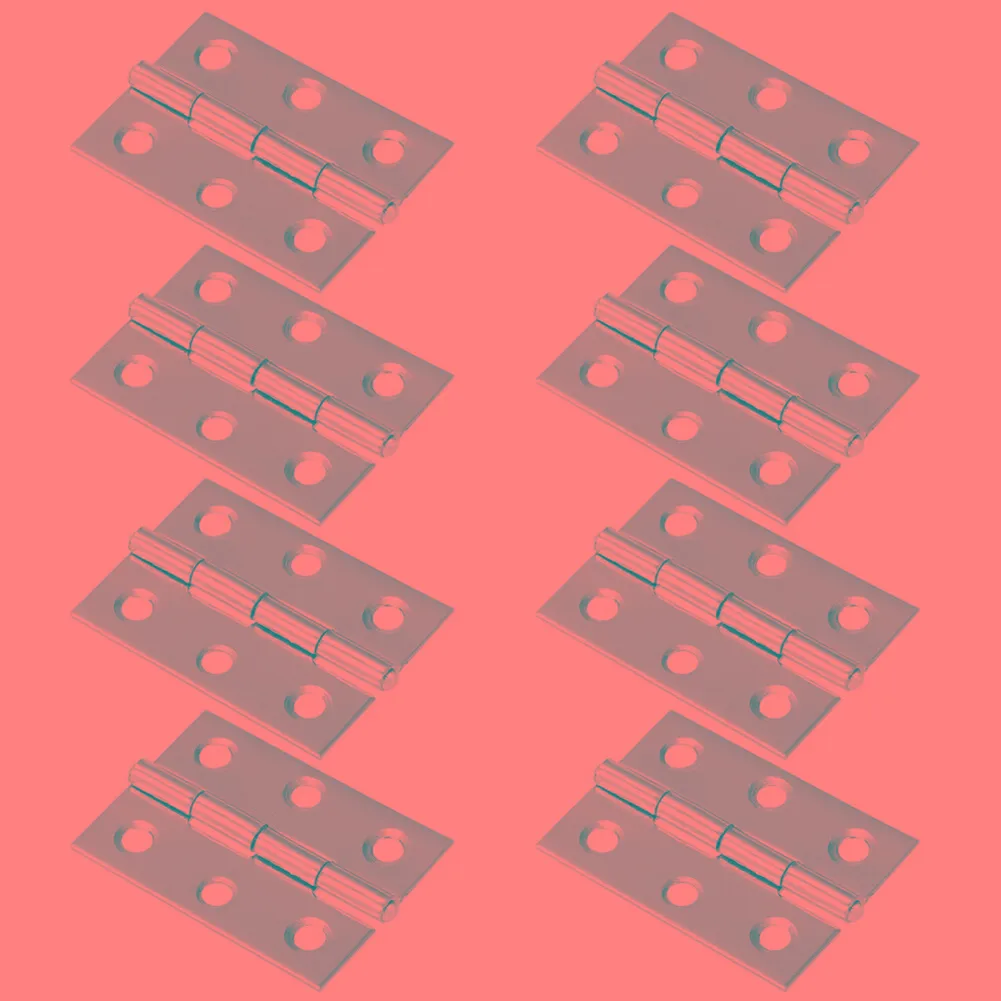10pcs Folding Door Hinges 32*44mm Butt Door Folding Furniture Hinge Hinges Home Stainless Steel 10 Pieces 10* 10pcs