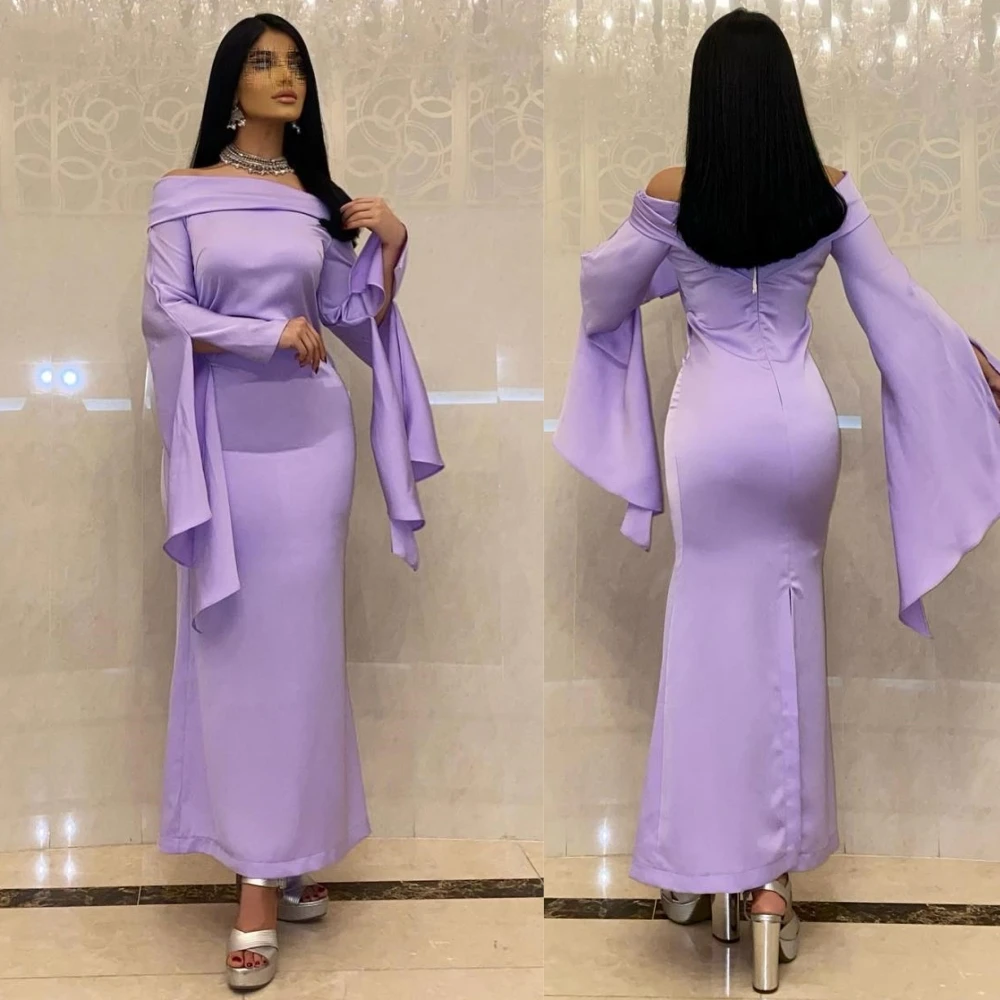 

Jiayigong Jersey Ruffle Graduation A-line Off-the-shoulder Bespoke Occasion Gown Midi Dresses Saudi Arabia