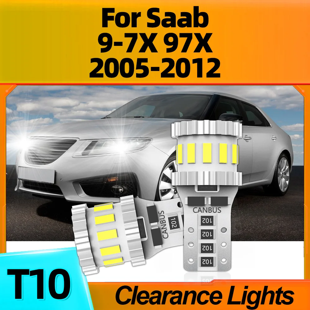 

2Pcs T10 W5W Car LED Clearance Lights Plug-N-Play 6000K White 800LM For Saab 9-7X 97X 2005 2006 2007 2008 2009 2010 2011 2012