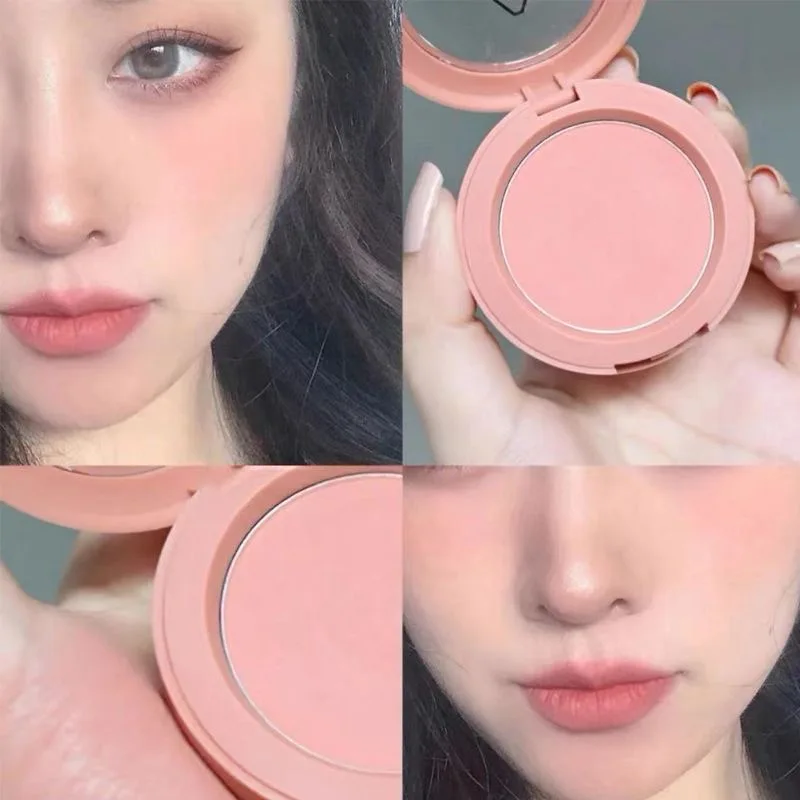 HerorangeHR402 Serbuk Serbuk Monokrom Kalis Air Panjang Tahan Lama Plat Peach Orange Kabus Lembut Lembut Matte Semulajadi Blush