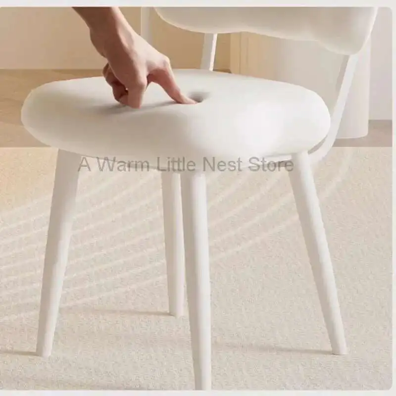 

Nordic Upholstered Dining Chair white leg Designer Kitchen Lounge Dining Chair restaurant Comfortable Chaise Home Furniture