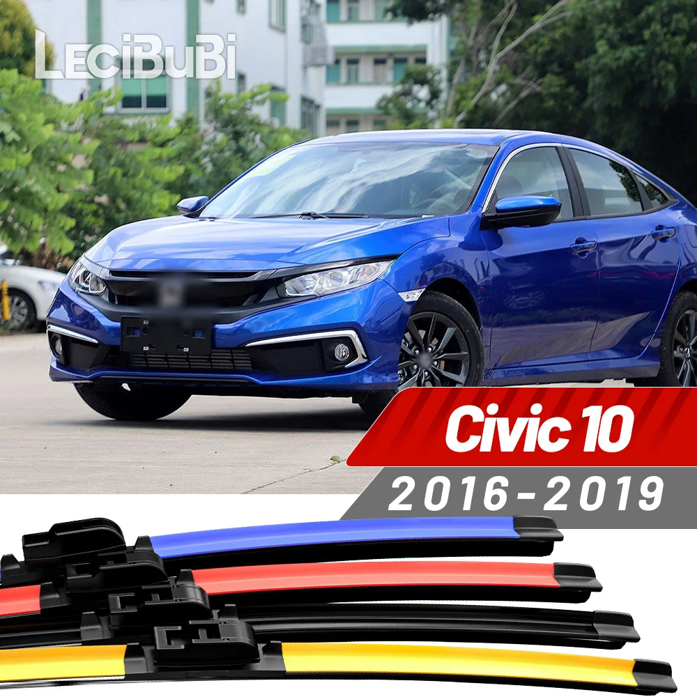 2 Stück für Honda Civic 10 2016–2019 2017 2018 Frontscheibenwischerblätter Scheibenwischer
