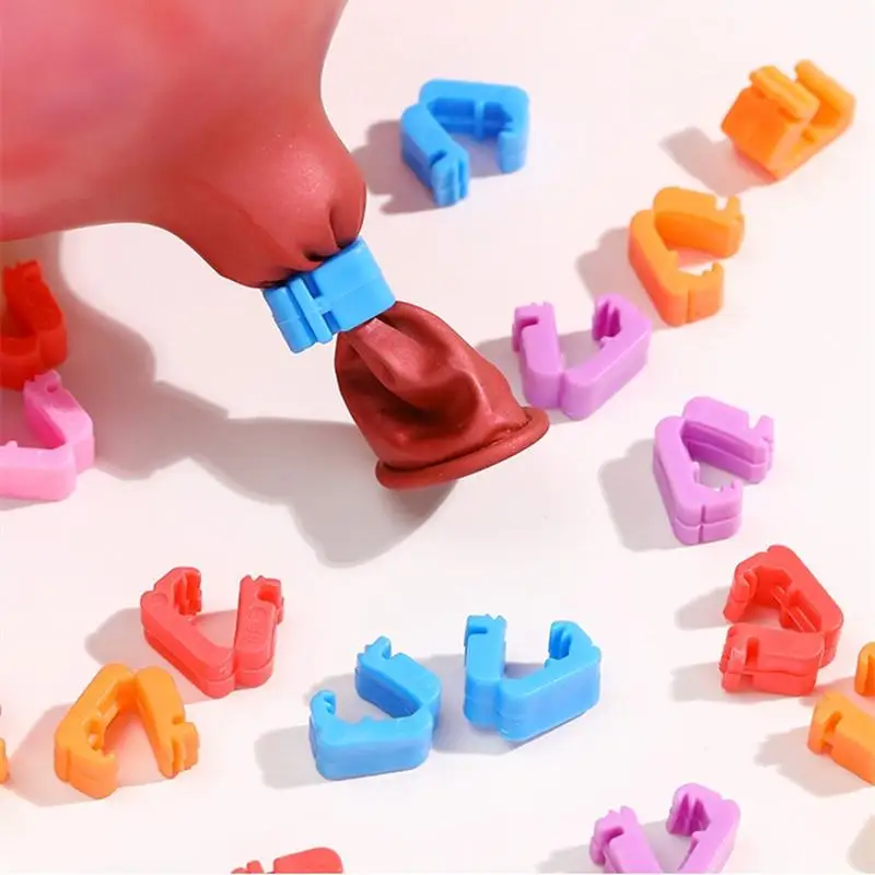 100pcs Plastic Balloon Sealing Clip Balloon Decoration Accessories For Home Birthday Party Decoration Baby Shower Wedding