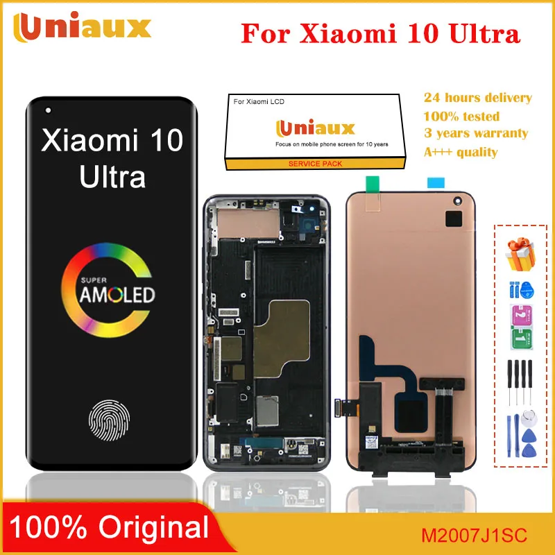 

6.67" Original For Xiaomi Mi 10 Ultra LCD Display Touch Screen Digitizer Assembly Replacement For Xiaomi 10 Ultra M2007J1SC LCD