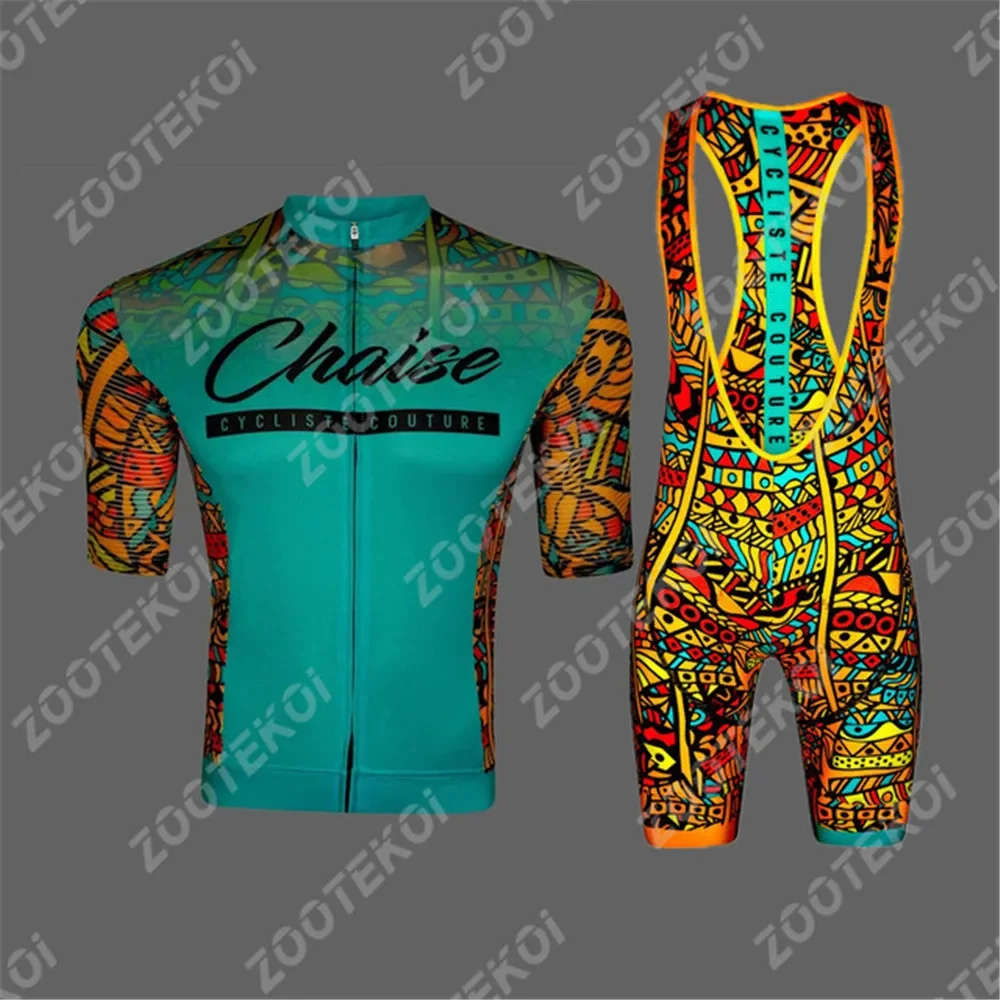 Chaise Pro Team Jersey Set Mens Cycling Clothing Short Sleeve Kit Race Riding Uniform Summer Road Bike Ropa Ciclismo Hombre 2022