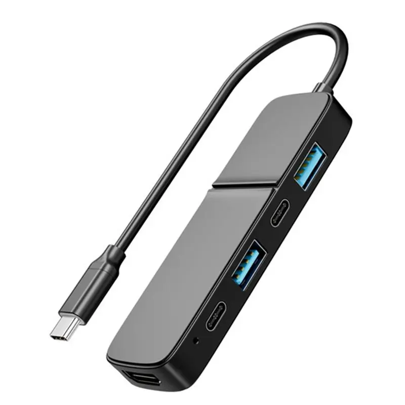 A41Z-5-Port USB 3.0 Hub With 4K -Compatible - Dual USB-A/C, 5Gbps Data Transfer For Flash Drives & Portable Hard Disks