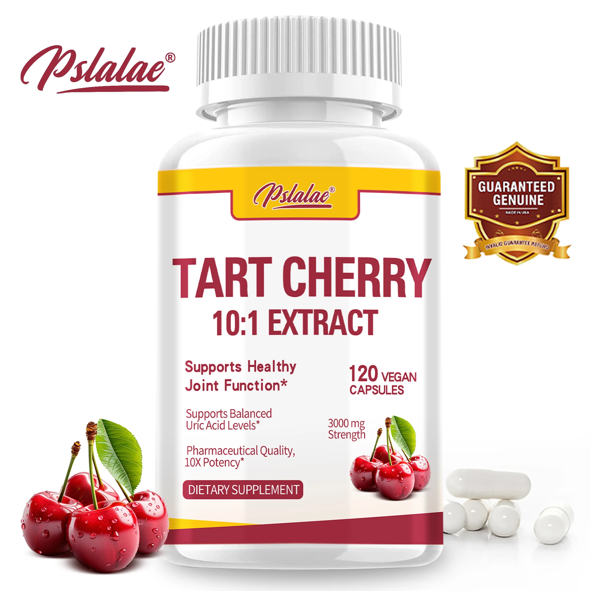 

Tart Cherry Capsules 3000mg - Antioxidants, Uric Acid Cleansing, Supports Joints, Promotes Muscle Health and Recovery