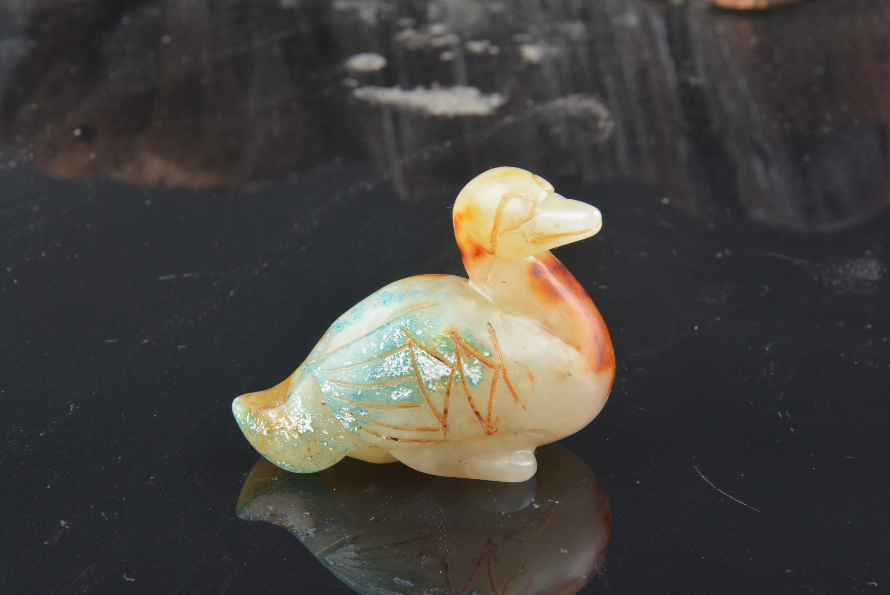 Rare Old QingDynasty HeTian Jade statue,Swans,hand carving crafts,best collection&adornment,free shipping