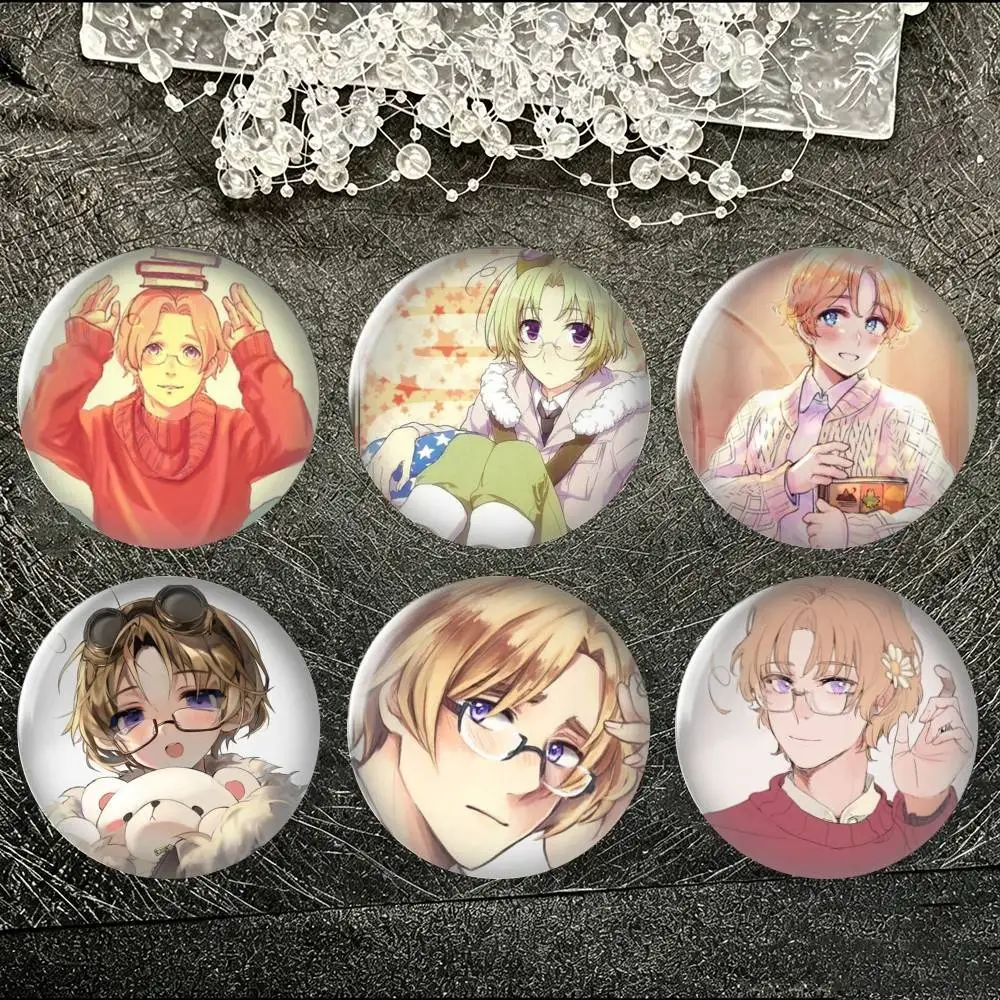 Hetalia Matthew Williams  Brooch Metal Decorative Brooch Pins for Backpack Clothes Jacket Accessories,Souvenir.