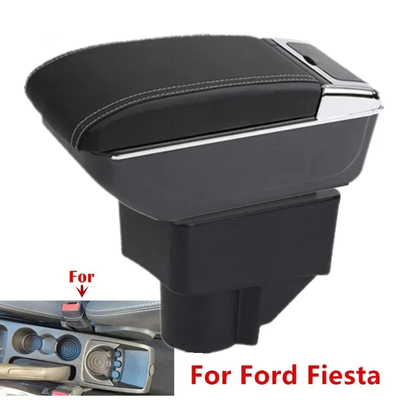 

Car central armrest box For Ford Fiesta Armrest Box For Ford Fiesta 3 Car Armrest 2011-2018 Car Storage Box Accessories