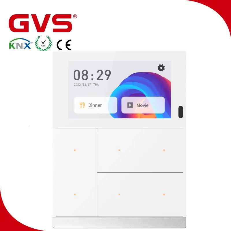 KNX Smart Home Villa Hotels Building Automatic System New Series GVS KNX Smart Control Panel