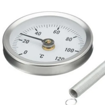 63Mm Spring Pipe Thermometer 63mm Spring Pipe Thermometer