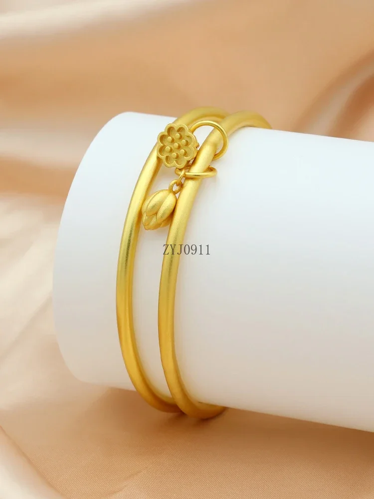 Простой браслет из песочного золота с самодисциплиной, женский браслет из титановой стали, легкий роскошный нишевый изысканный браслет серии Mori