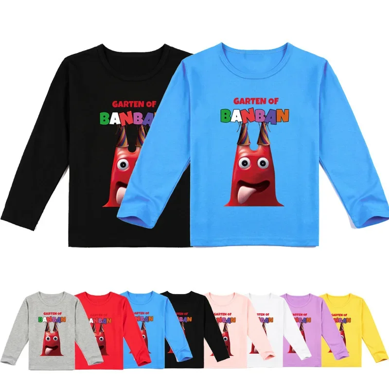 

Garten of Banban Korean Children's Clothing 2023 Men's and Women's Clothing Garten of Banban Fashion Print Long-sleeved T-shirt