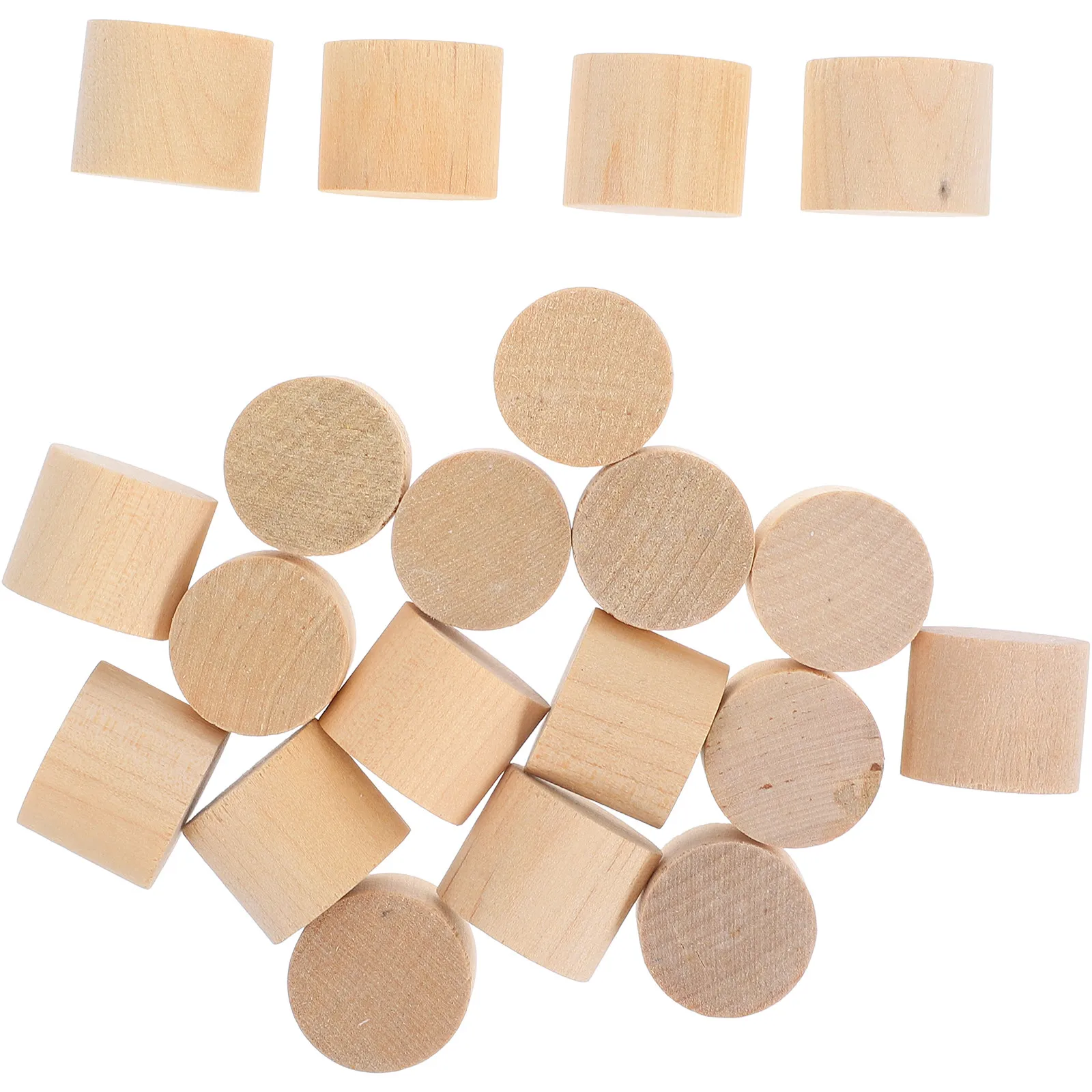 Wood DIY Craft Wooden Halloween Christmas Birthday Party Crafts Natural Wood Craft Blocks Wooden Craft Shapes 20Pcs