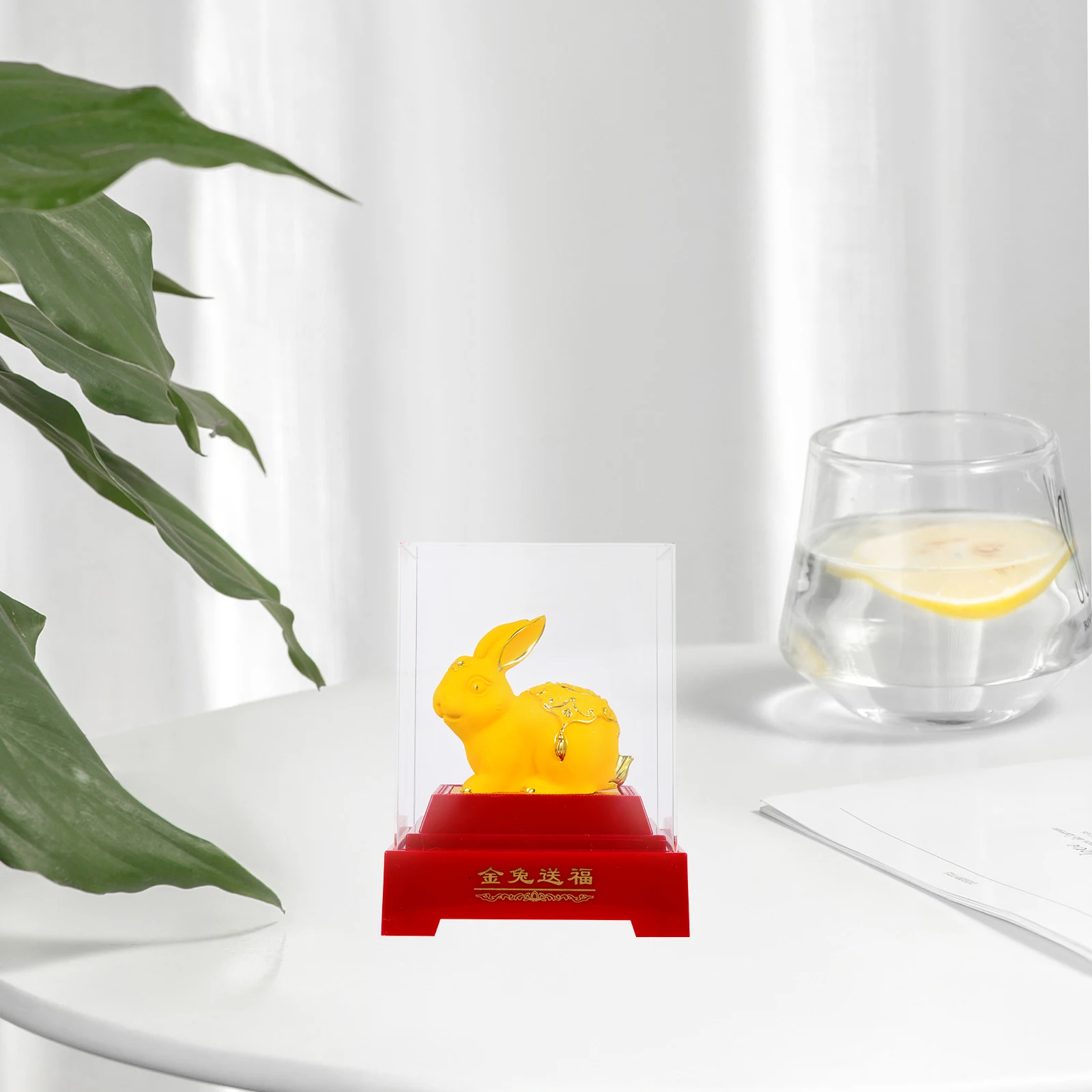 

Rabbit Year Ornament Creative New Year Desktop Decoration Zodiac Rabbit Statue Home Decor 2023 Spring Festival