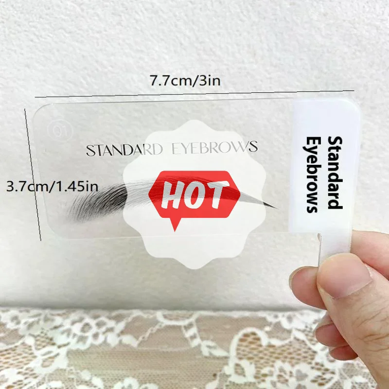 6 Pairs Brow Shape Try-On Card 6 Popular Styles For Quick Client Selection,Brow Shape Template Card,Simulates The Brow Effect