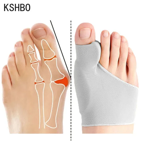 Separador de dedos de los pies Hallux Valgus Corrector de juanete ortopédico pies hueso pulgar ajustador corrección pedicura calcetín alisador cuidado de los pies