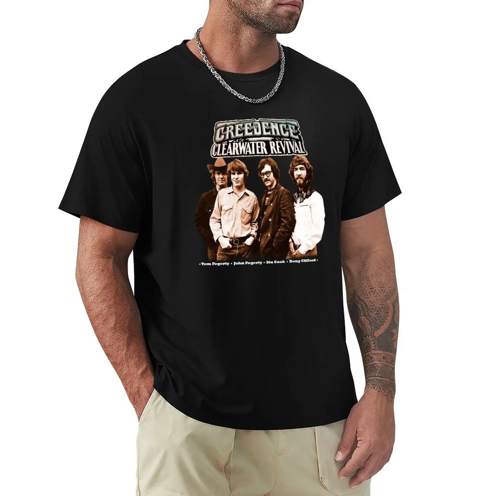 Creedence Clearwater Revival T-Shirt Sports Basic Short Sleeve T-Shirt
