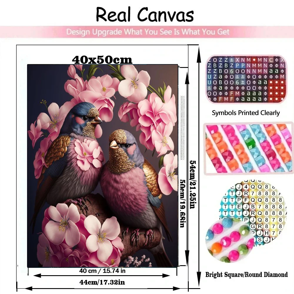 5D Diy Diamond Painting Mosaic Humming Bird Flower Full Square Round Embroidery Animal Handmade Wall Decor