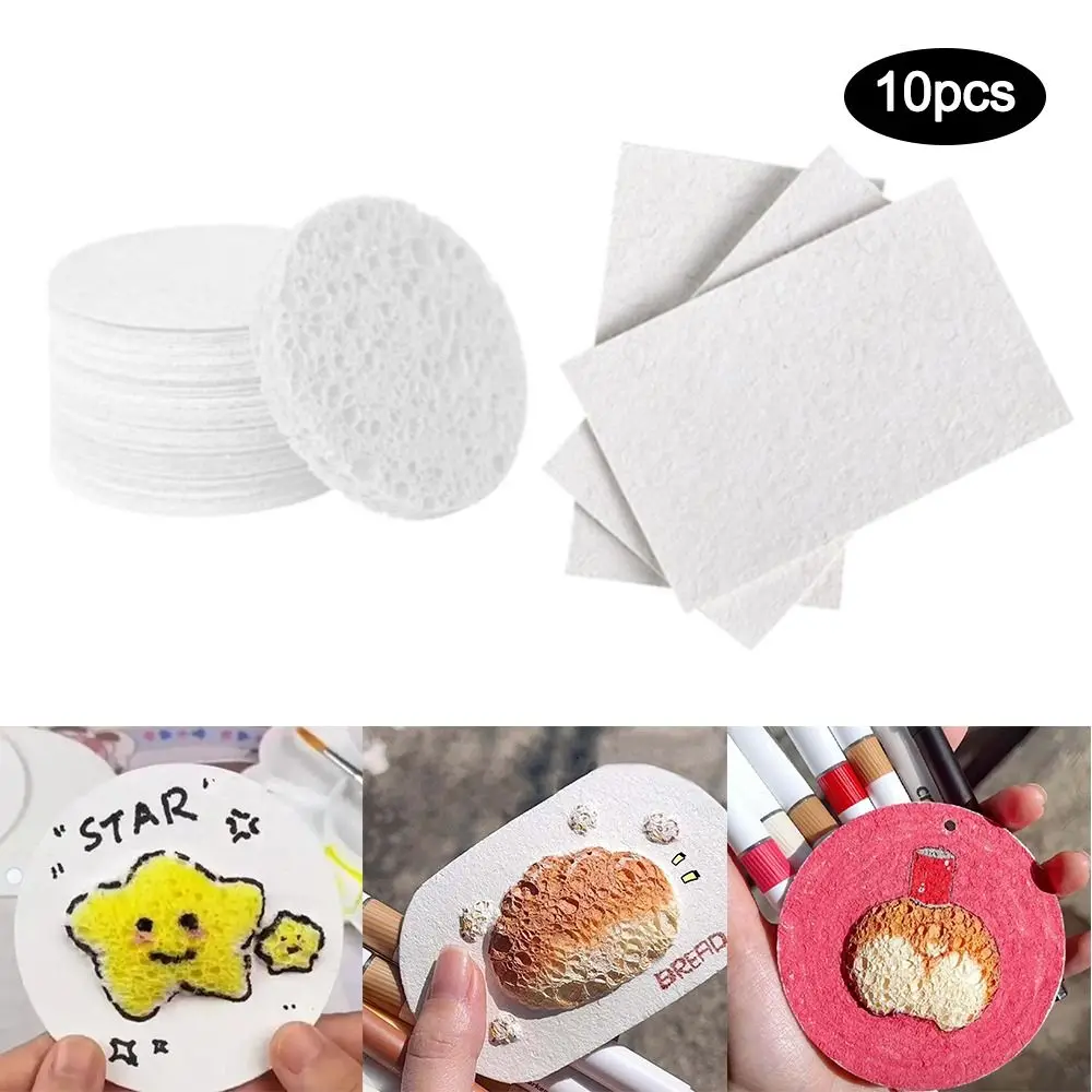 10Pcs DIY Foam Texture Painting Paper Handicraft Educational Toy Puffy Texture Paper Facial Cleansing Sponge for Children