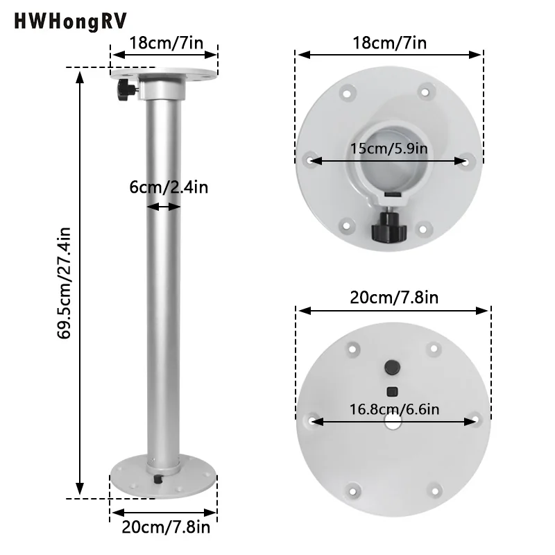 Heavy Duty Aluminum RV Table Legs 745mm/695mm Fixed Height Table Support for Camper Van Boat Motorhome Fast Local Delivery