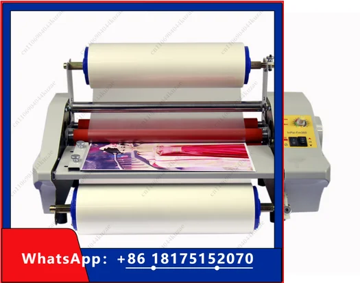 HLH A3 Paper Laminating Machine Cold Roll Laminator Four Rollers Worker Card Office File Laminator FM360 110v/220v Laminating Ma