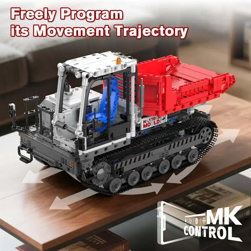 Mould King 17083 Technische Auto Speelgoed RC Rupsband Dumper Bouwblokken Engineering Truck Brick Set Kinder Kerstcadeau