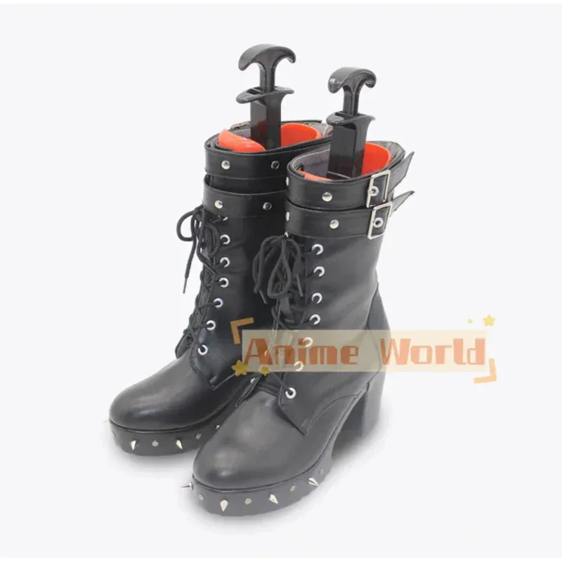 qq 123Hololive Virtual YouTuber Hololive -Advent- EN Shiori Novella Scarpe Cosplay Stivali di Carnevale di Halloween Realizzati su misura