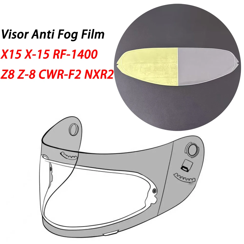 

Пленка против запотевания для визора шлемов Shoei X15 X-15 RF-1400 Z8 Z-8 CWR-F2 NXR2, защита от запотевания, прозрачная, для четкого обзора
