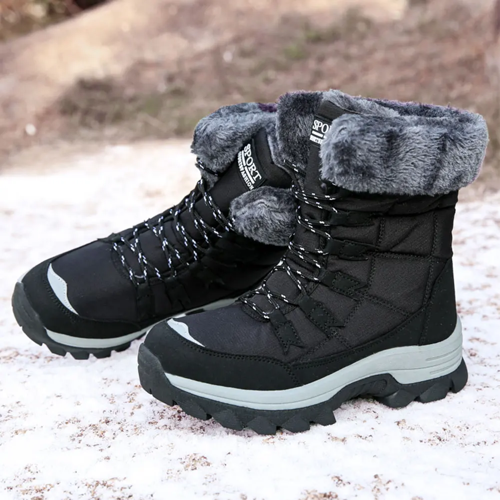 

Зимние сапоги для женщин, зимняя непромокаемая обувь, утепленные уличные ботинки на подкладке из искусственного меха, морозные теплые уличные ботинки