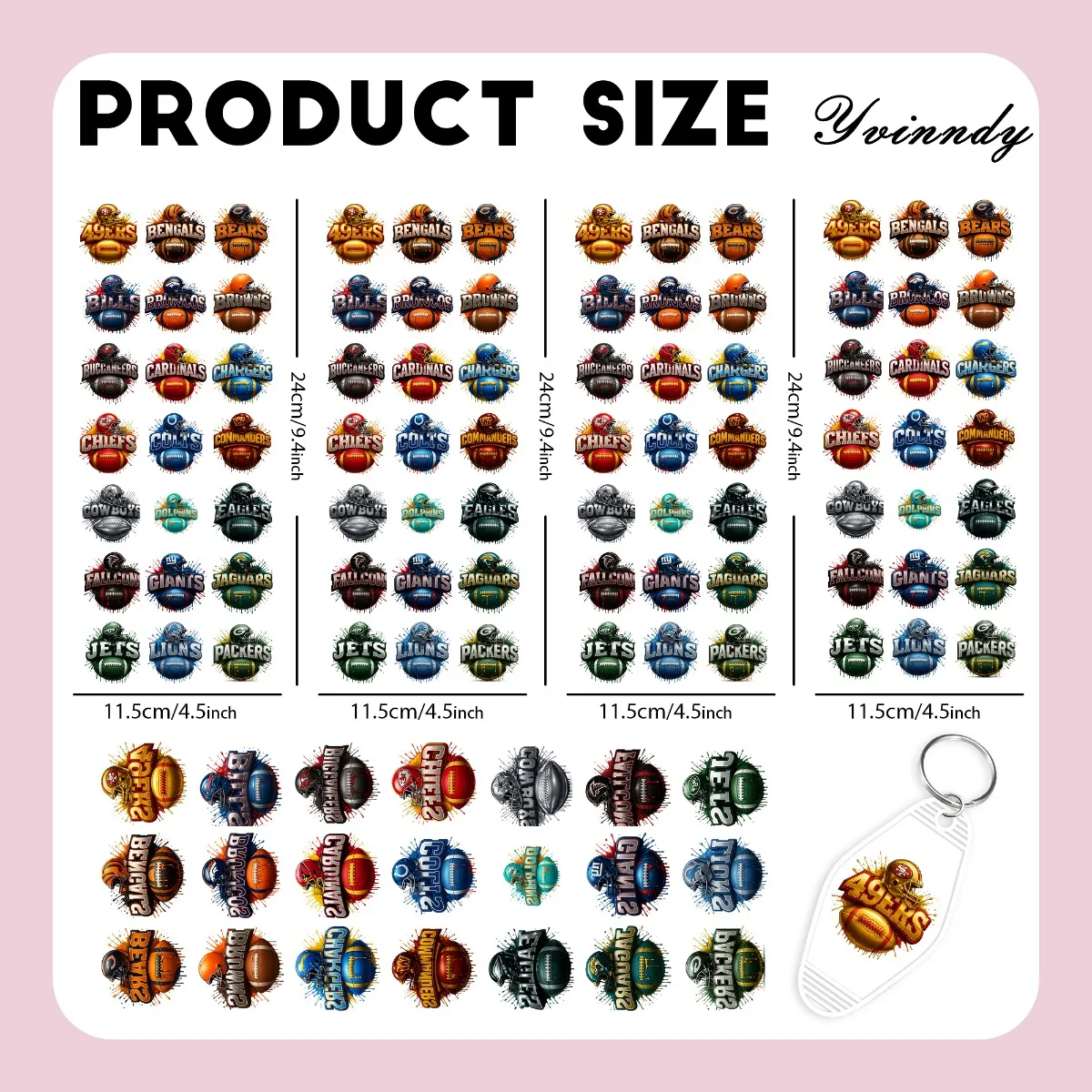 105 PCS/SETBaseball HelmetUV DTF DIY Transfer Sticker  Can Be Decorated On Keychains, Cups Only The Transfer Sticker