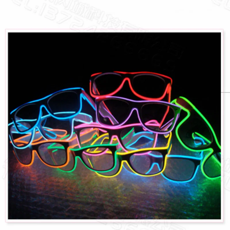Led Luminous Glasses Flashing Light Up Glasses Multiple Modes Novelty Eyewear Party Festivals Decorative Supplies Glow Glasses