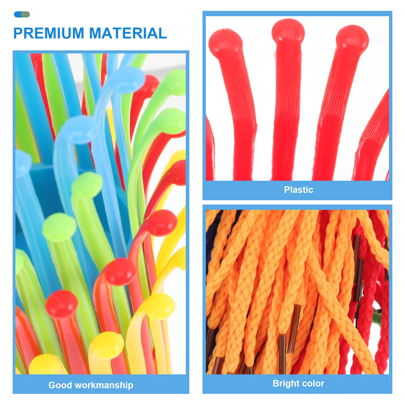 

1 Set Diy Basket Weaving Kit Kids Handwoven Bright Color Rope Beginner Knitting Set Early Learning Handcraft Educational For