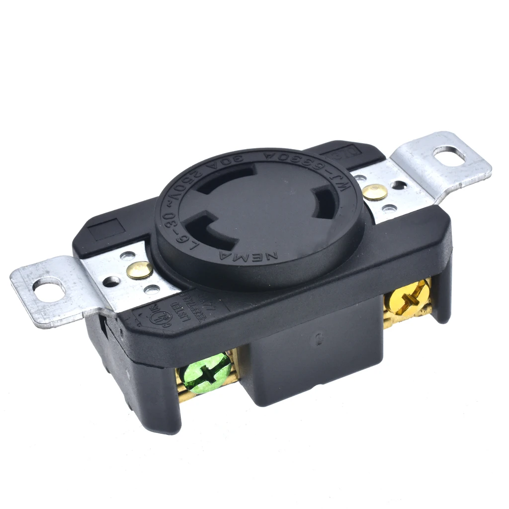 Assembled UL NEMA L6-30P L6-30R US 30A wired industry connector America Tripolar male female anti-loose locked plug socket